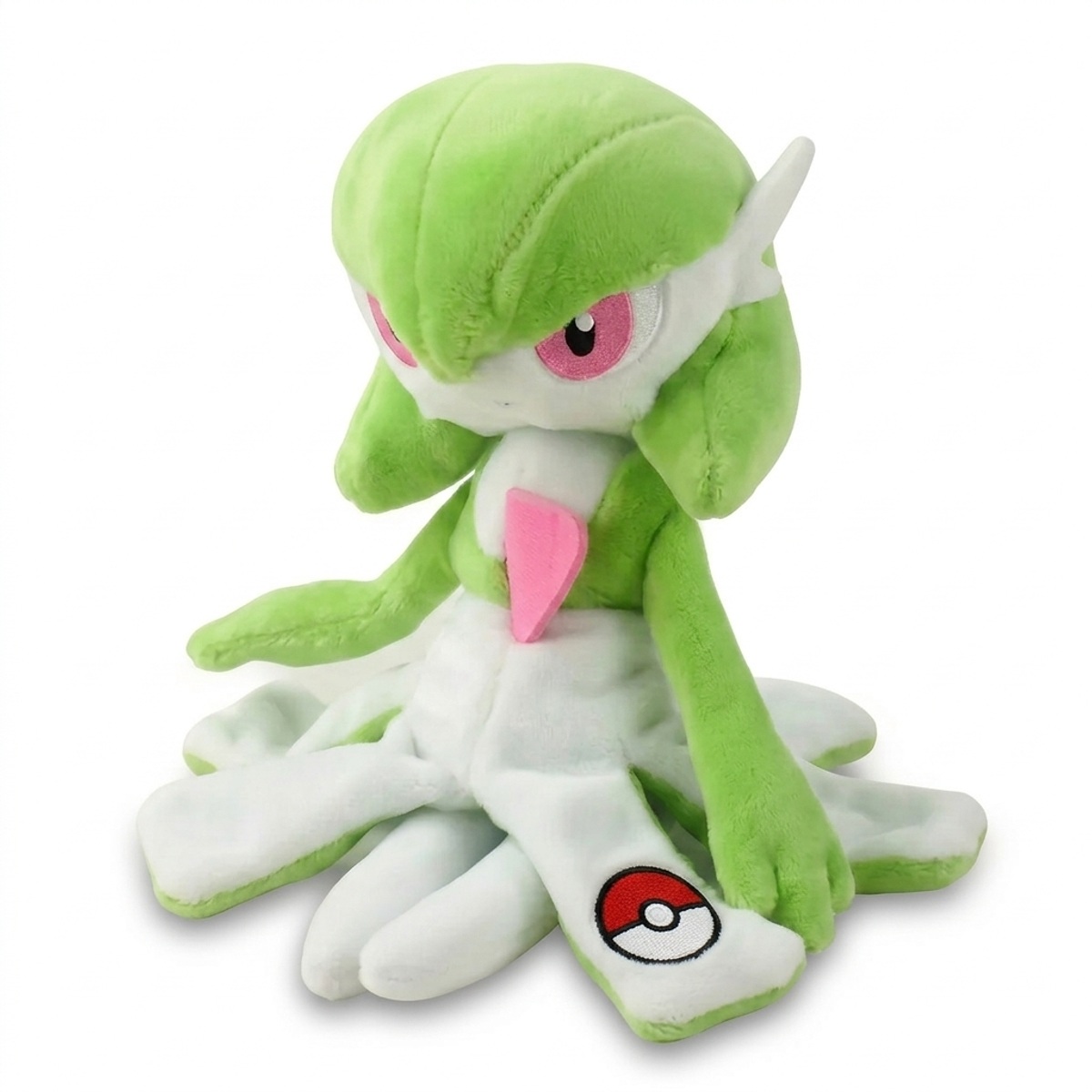 Gardevoir Peluche con insignia que prueba la autenticidad del producto.