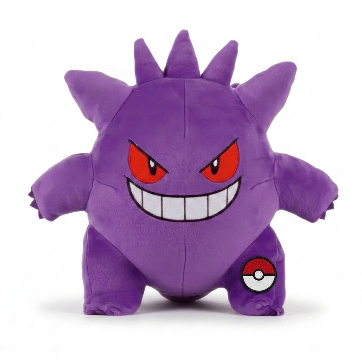 Gengar Peluche con insignia que prueba la autenticidad del producto.