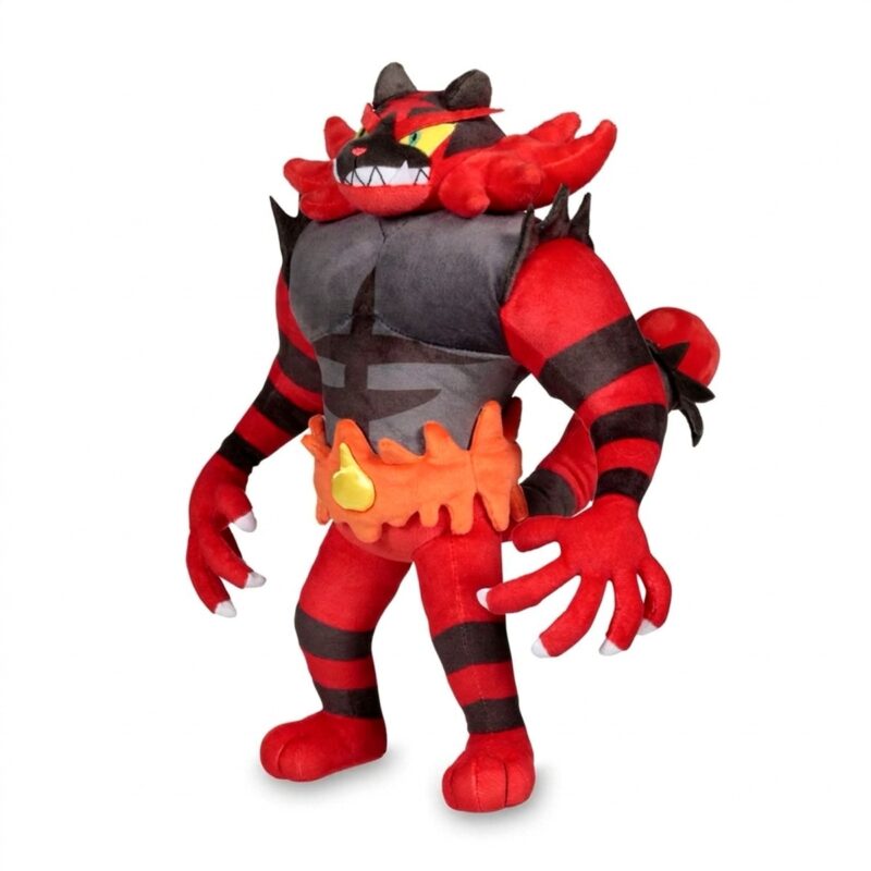 Incineroar Peluche vista de tres cuartos