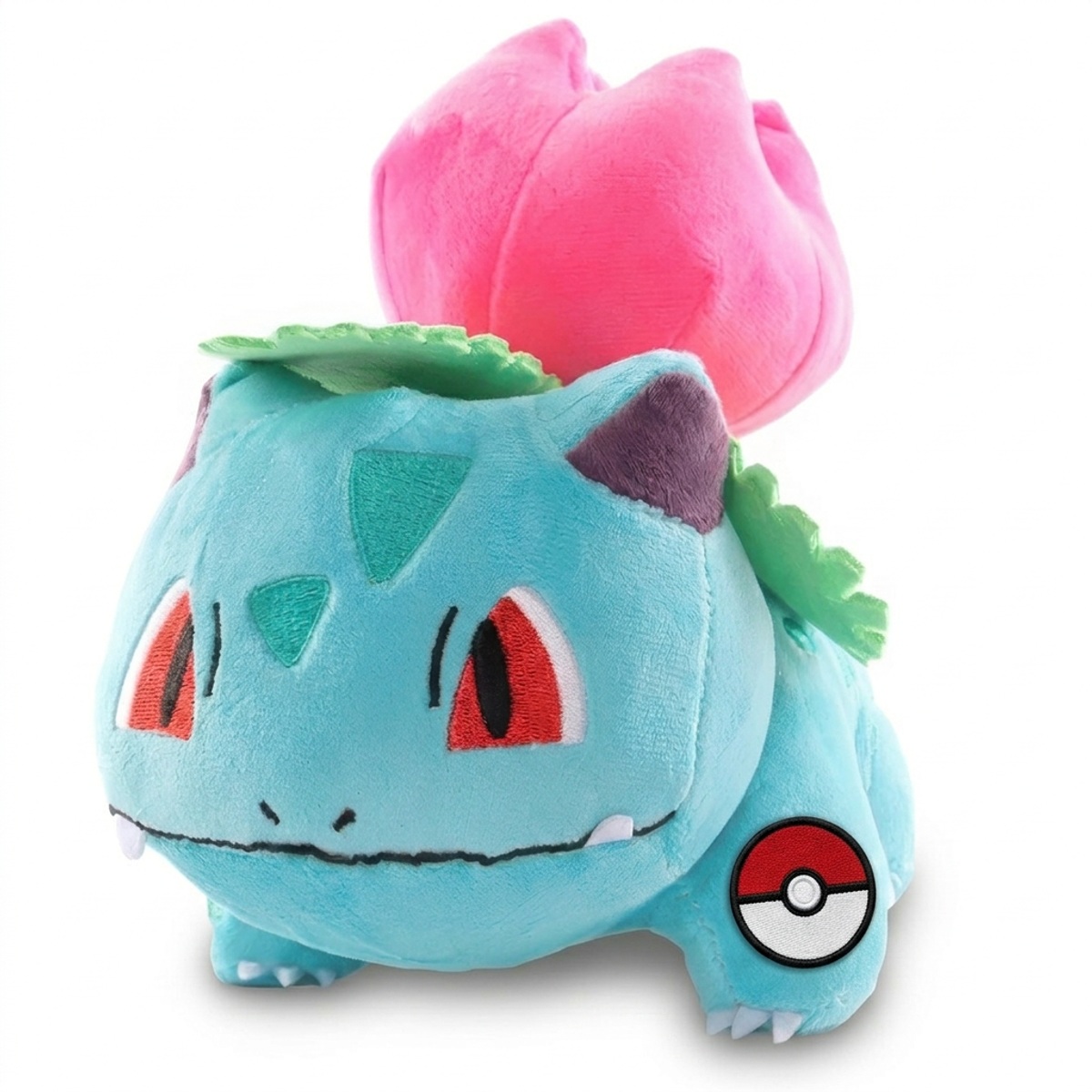 Ivysaur Peluche con insignia que prueba la autenticidad del producto.