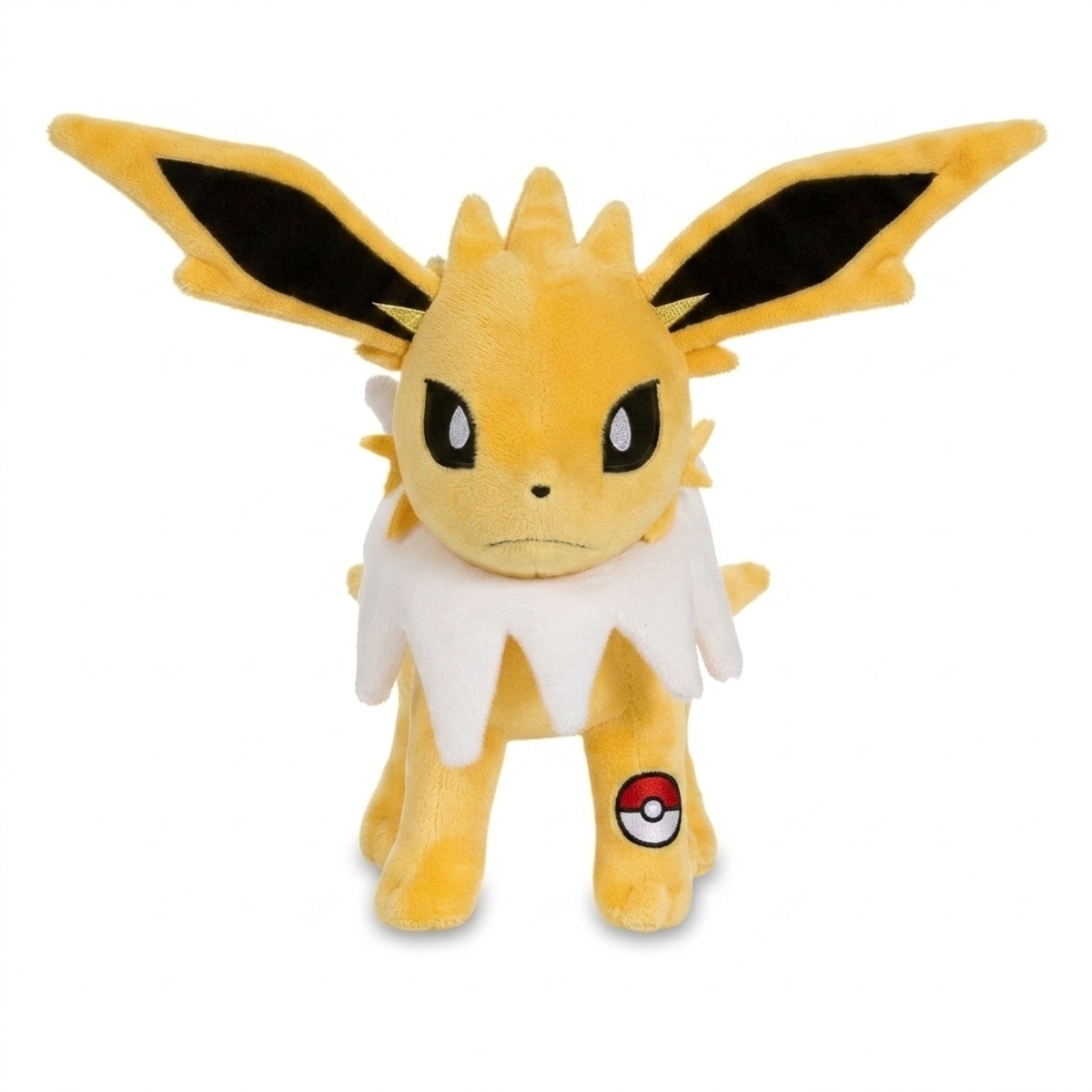 Jolteon Peluche con insignia que prueba la autenticidad del producto.