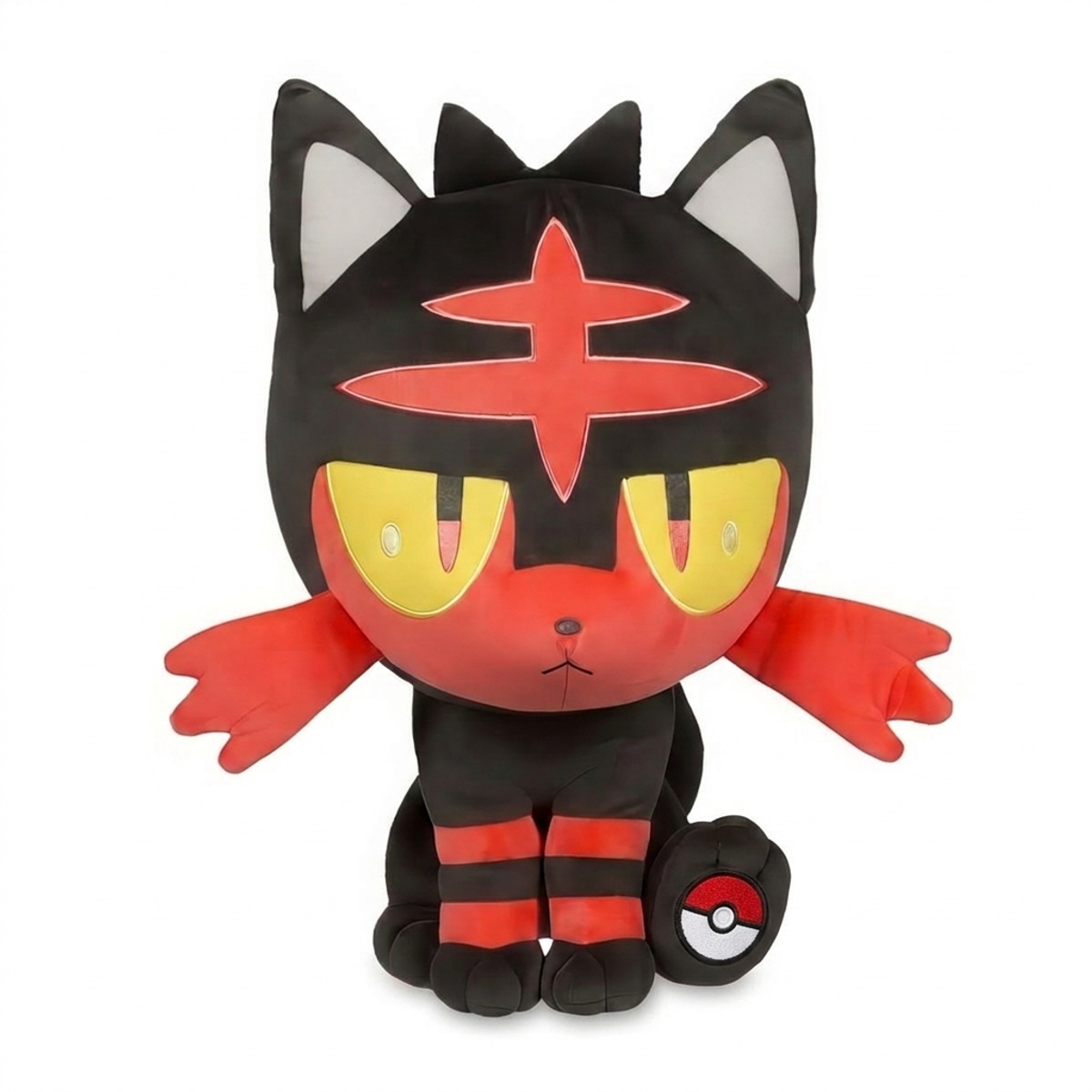 Litten Peluche con insignia que prueba la autenticidad del producto.