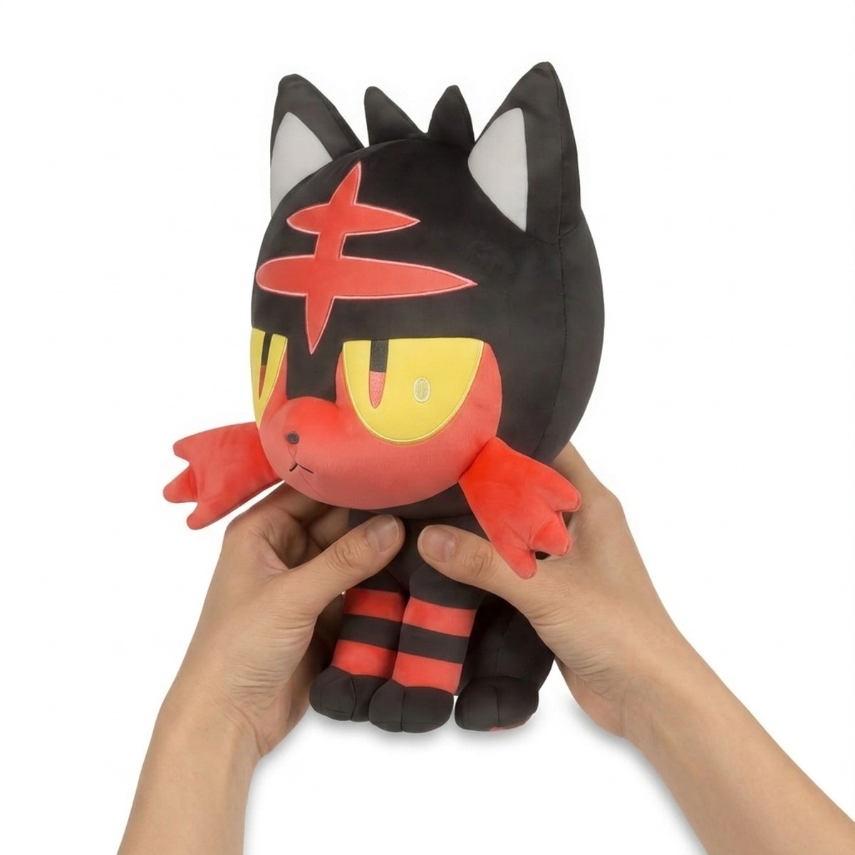 Litten Peluche sostenida en las manos