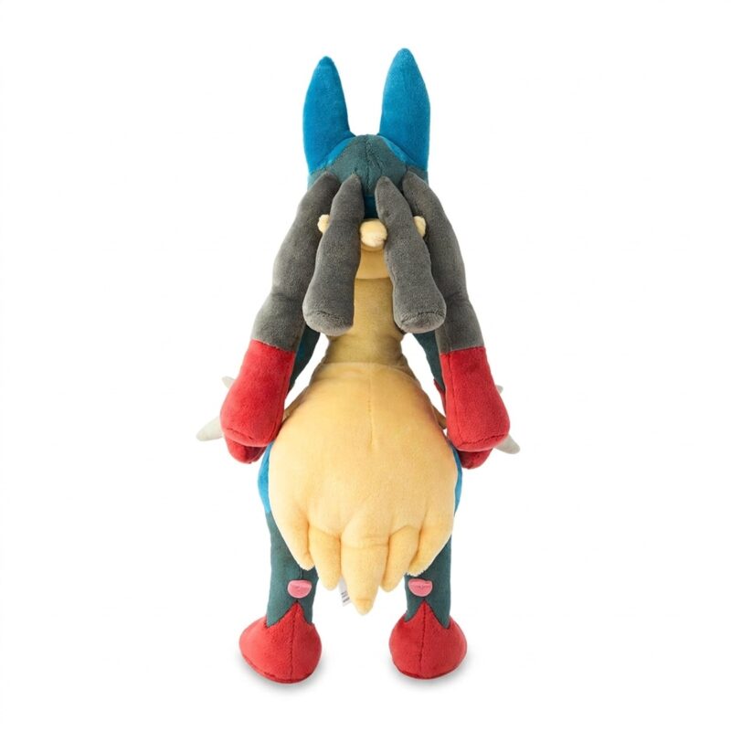 Peluche Mega Lucario vista de espaldas