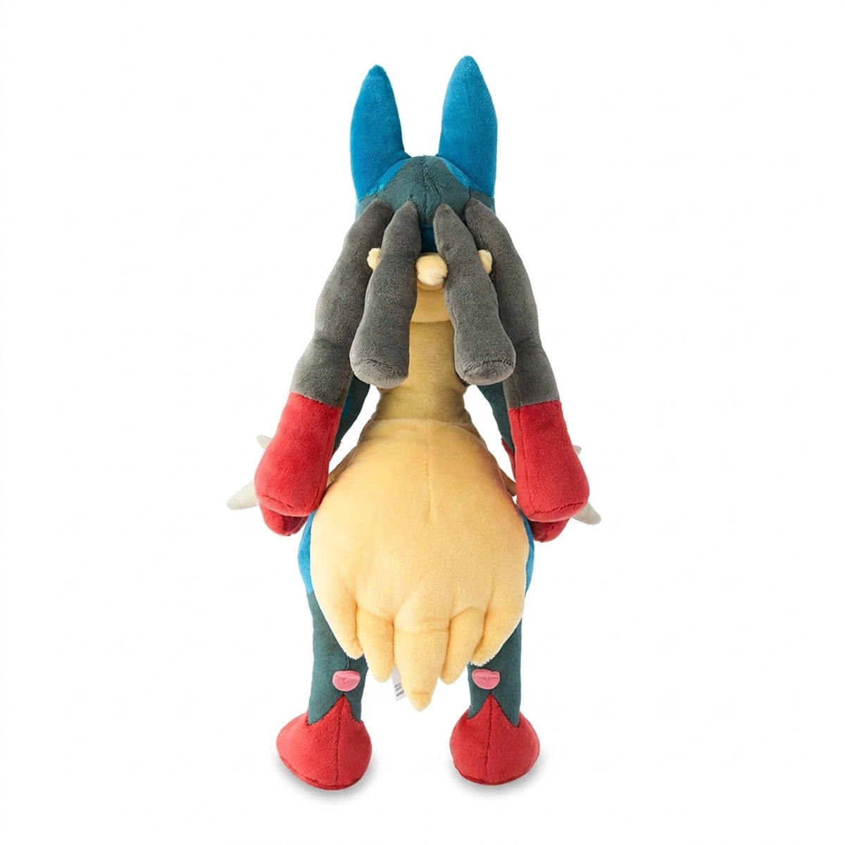 Peluche Mega Lucario vista de espaldas