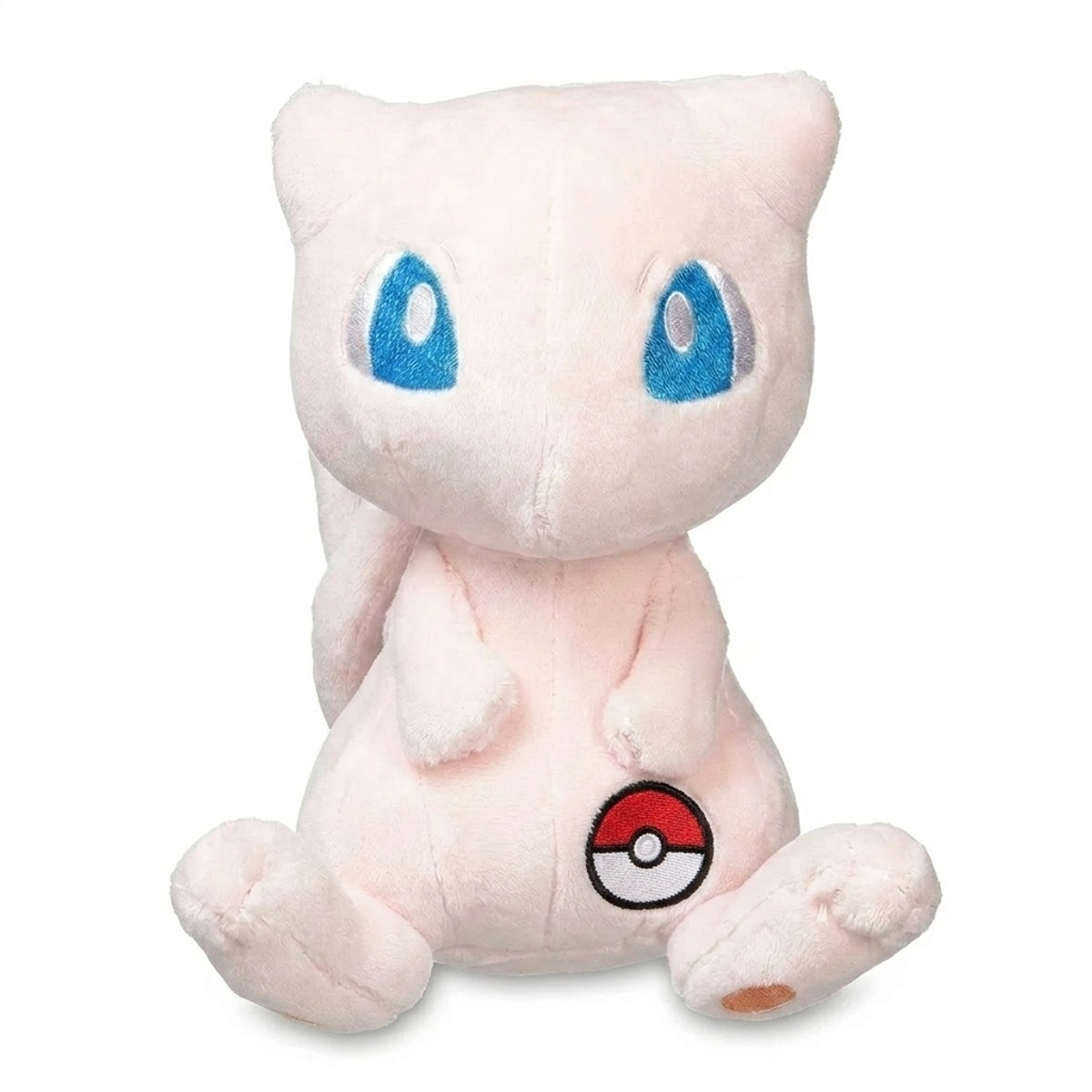 Mew Peluche con insignia que prueba la autenticidad del producto.