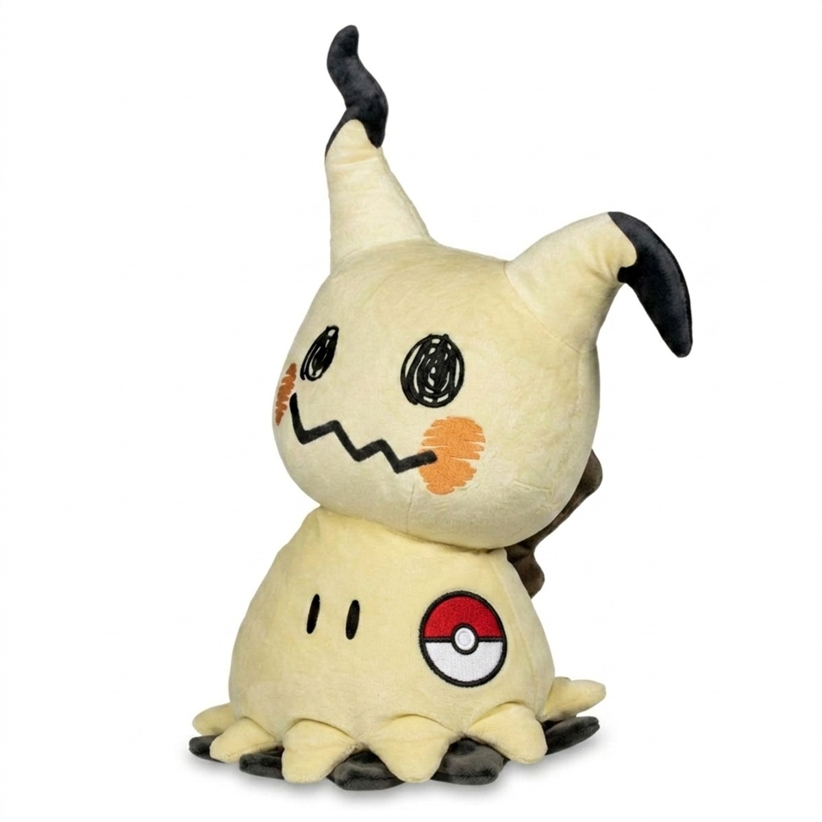 Mimikyu Peluche con insignia que prueba la autenticidad del producto.