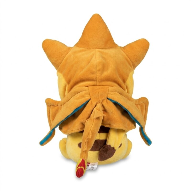 Peluche Pikachu Dracaufeu Y vista de espalda