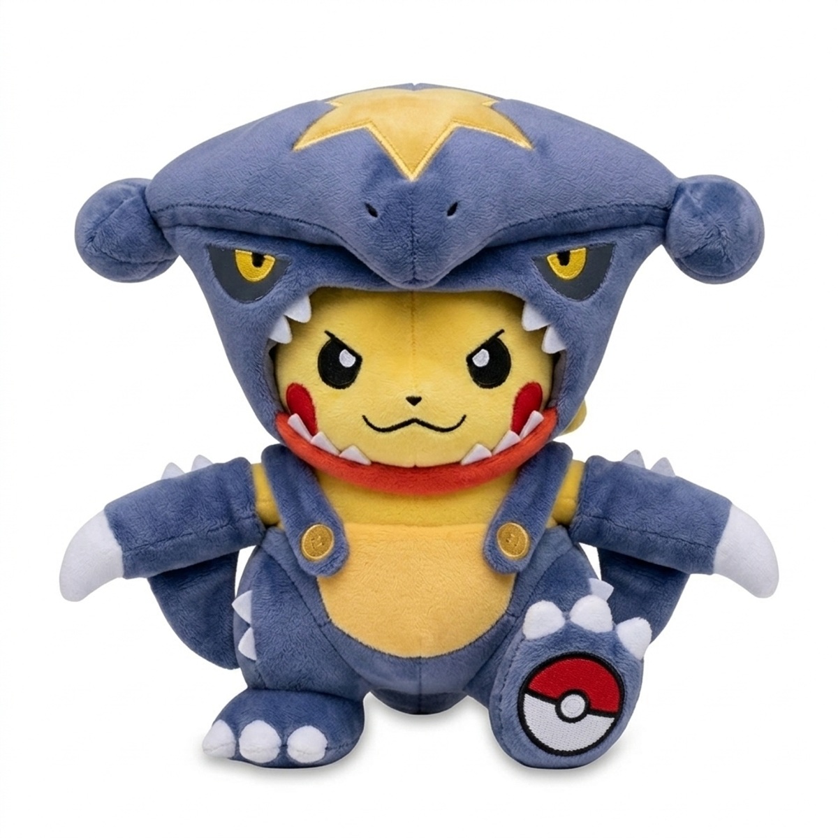Garchomp Peluche con insignia que prueba la autenticidad del producto.