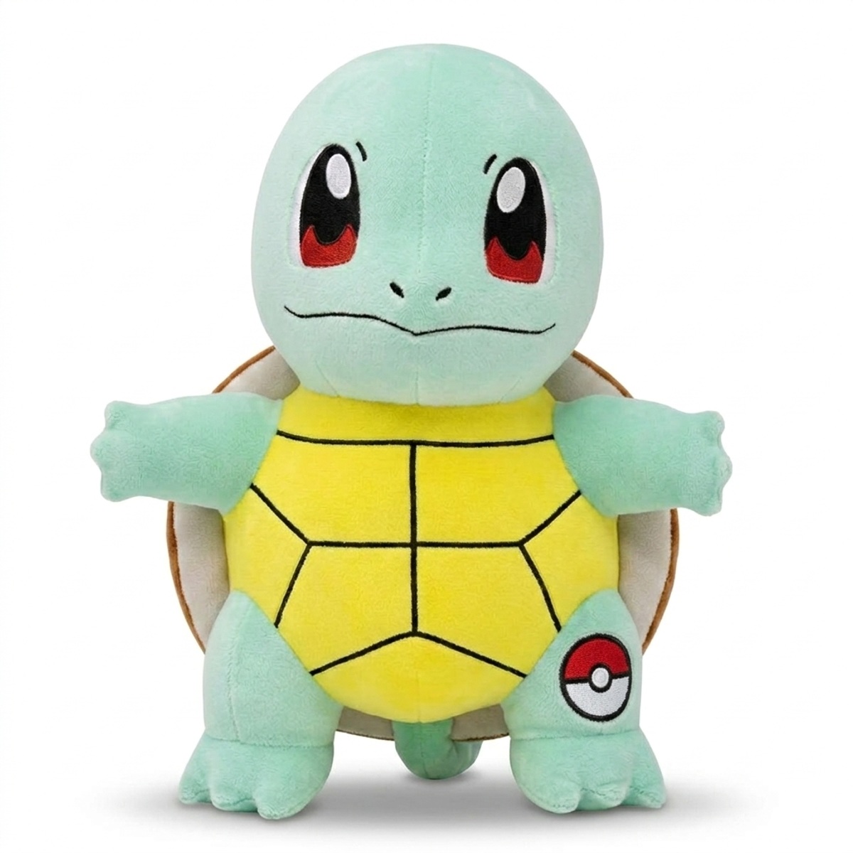 Squirtle Peluche con insignia que prueba la autenticidad del producto.