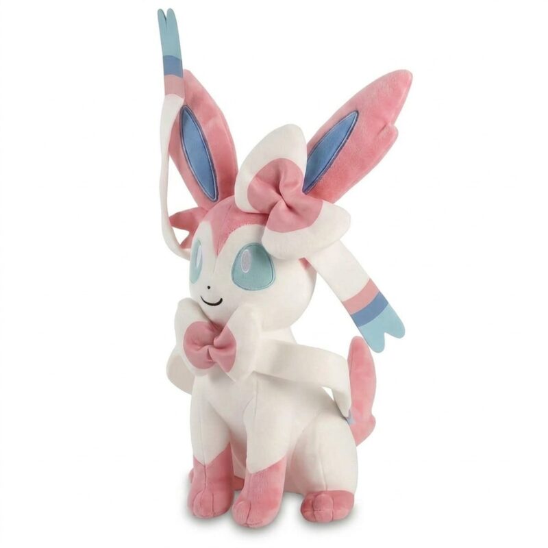 Peluche Sylveon vista de tres cuartos