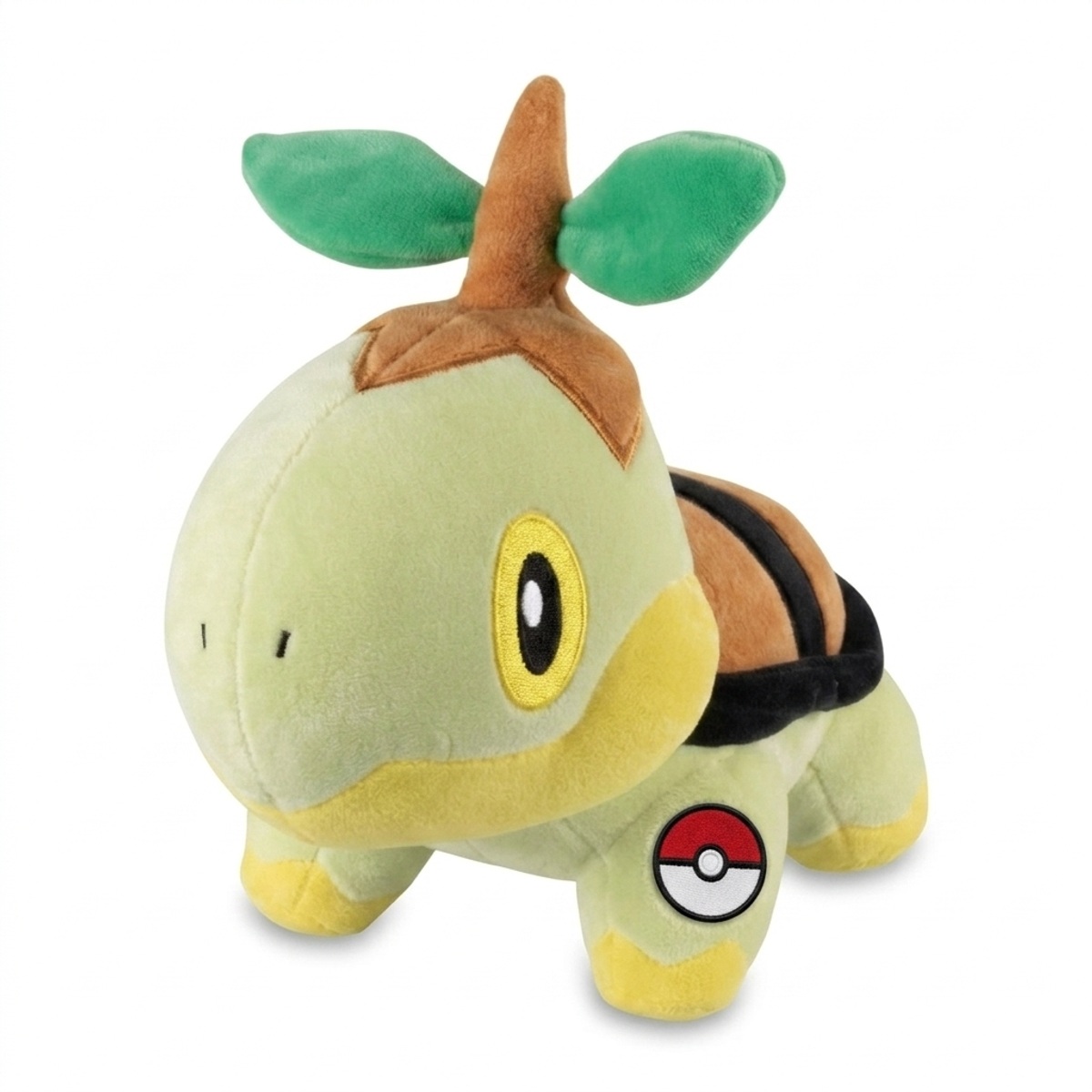 Turtwig Peluche con insignia que prueba la autenticidad del producto.