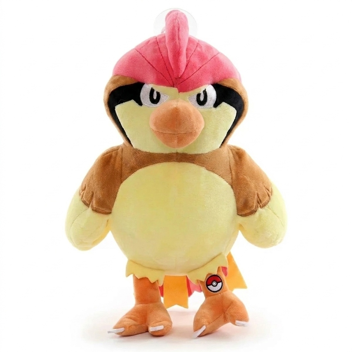 Pidgeotto Peluche con insignia que prueba la autenticidad del producto.