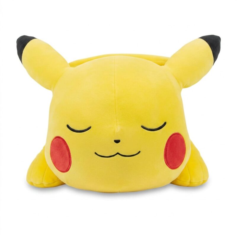 Peluche Pikachu durmiendo vista de frente