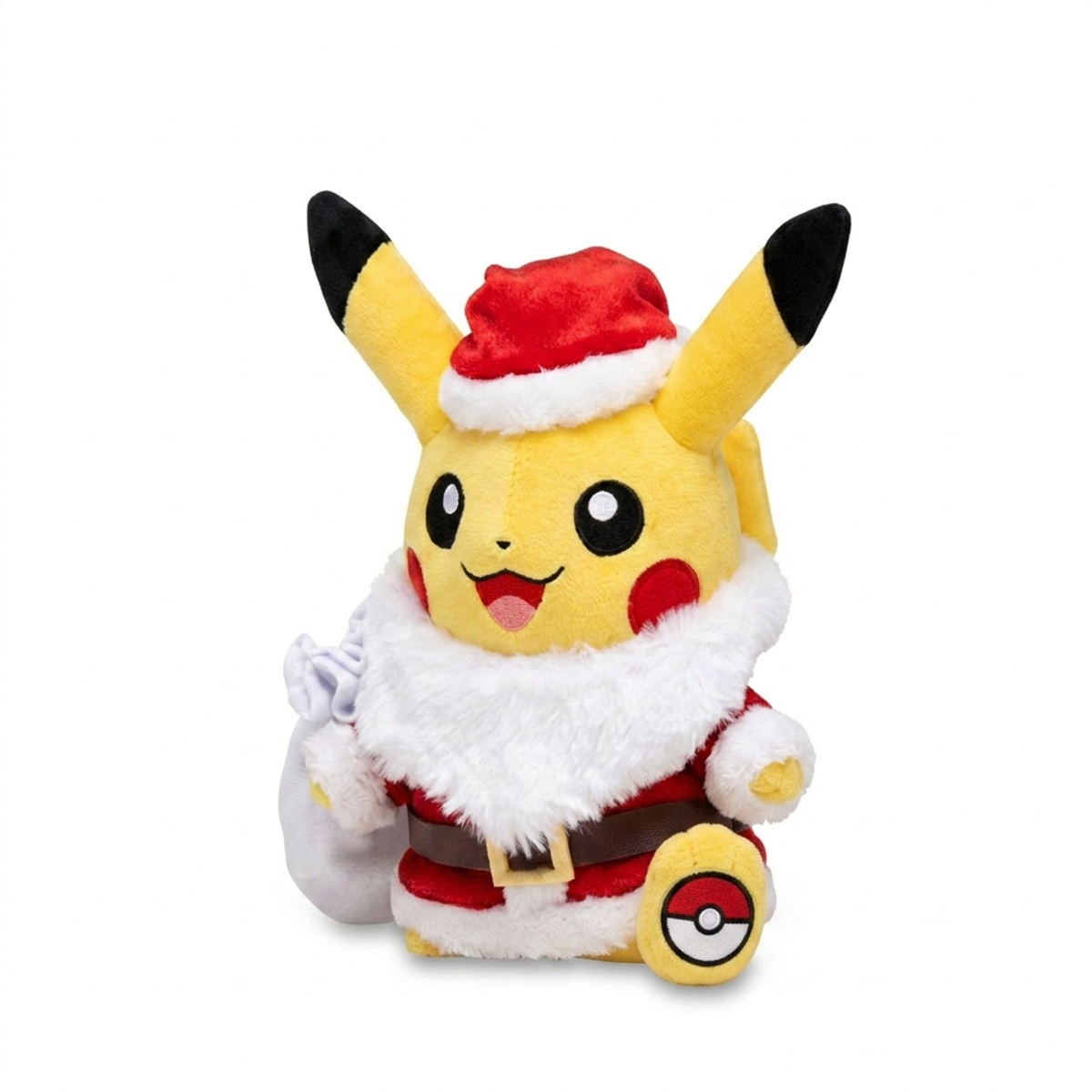 Pikachu Peluche con insignia que prueba la autenticidad del producto.