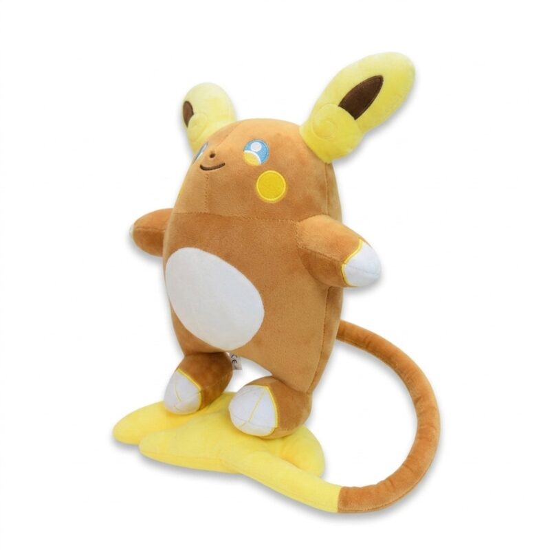 Peluche Raichu de Alola vista de tres cuartos