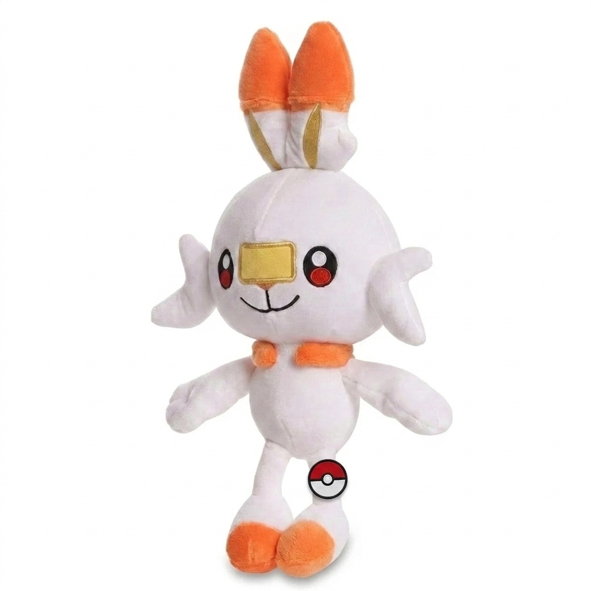 Scorbunny Peluche con insignia que prueba la autenticidad del producto.