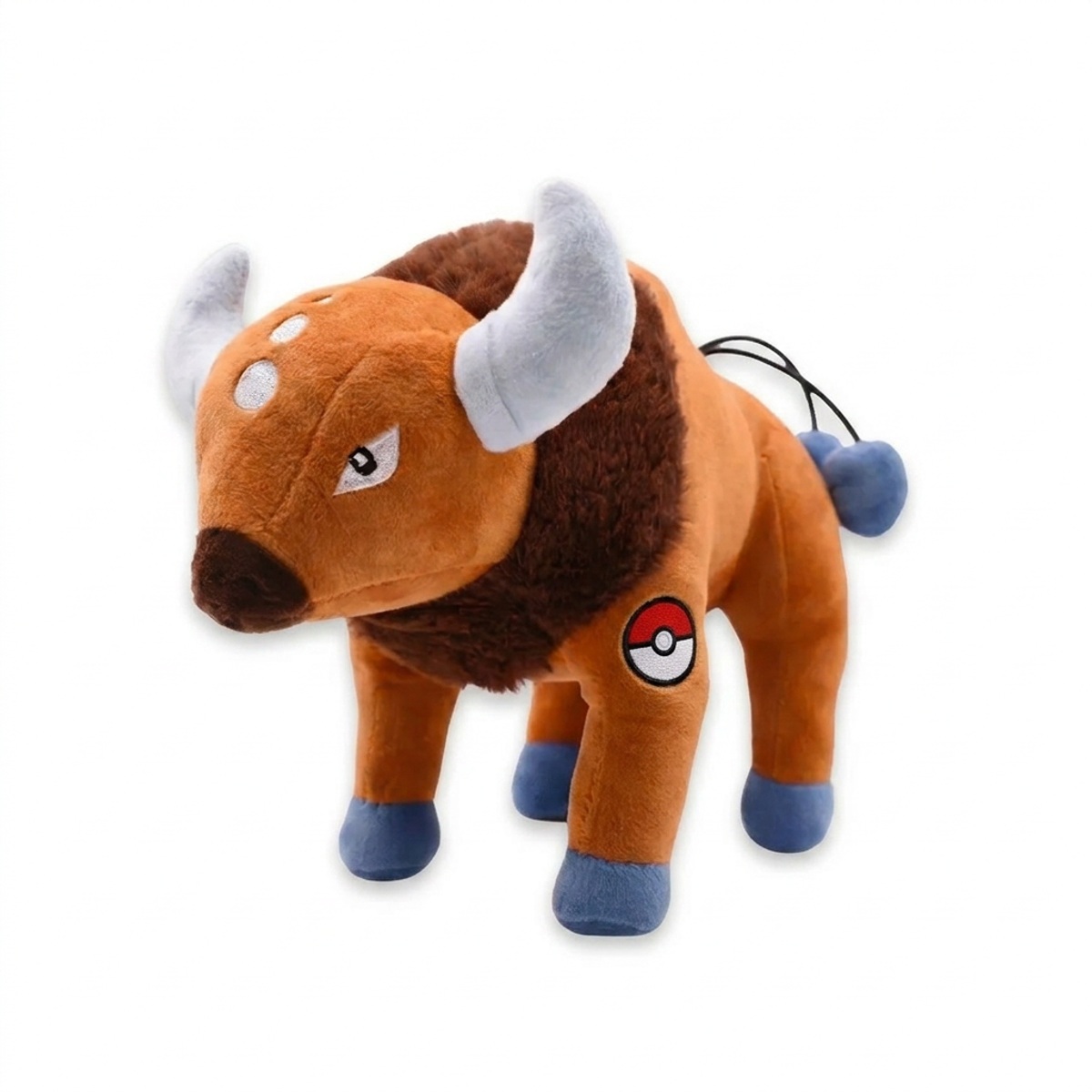Tauros Peluche con insignia que prueba la autenticidad del producto.
