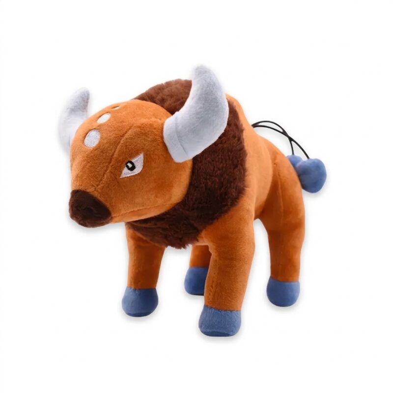 Tauros Peluche vista de tres cuartos