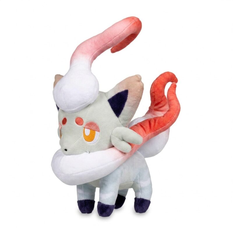 Peluche Zorua de Hisui vista de tres cuartos