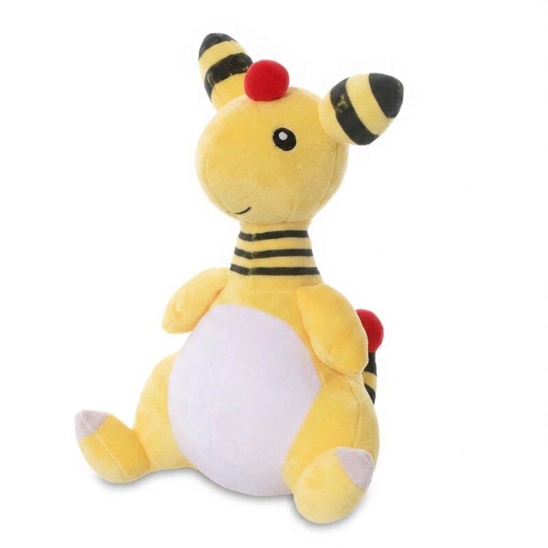 Ampharos Peluche vista de tres cuartos
