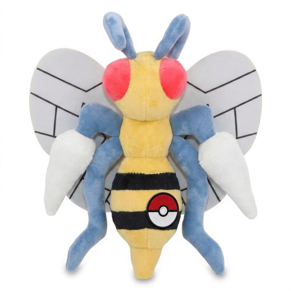 Beedrill Peluche con insignia que prueba la autenticidad del producto.
