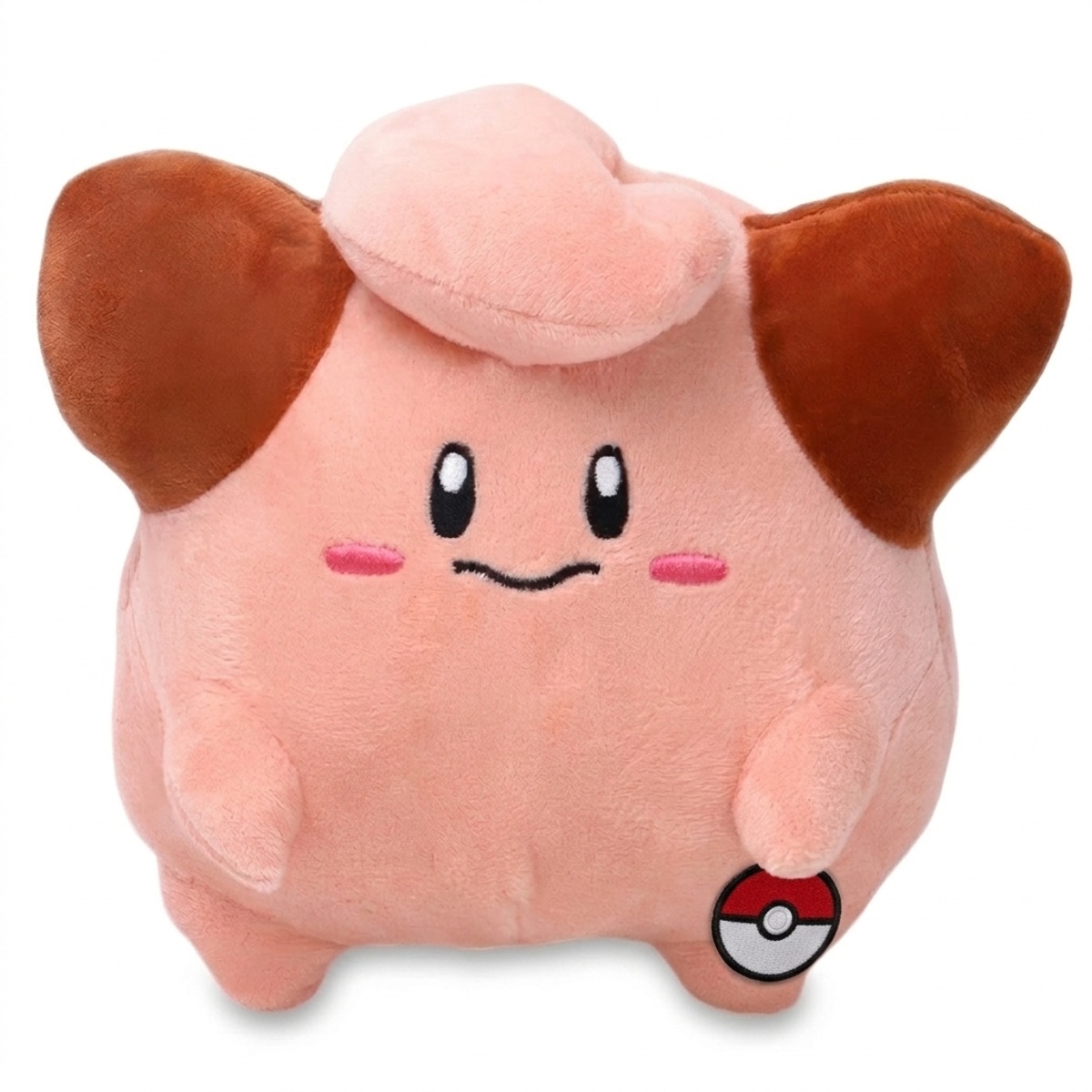 Cleffa Peluche con insignia que prueba la autenticidad del producto.