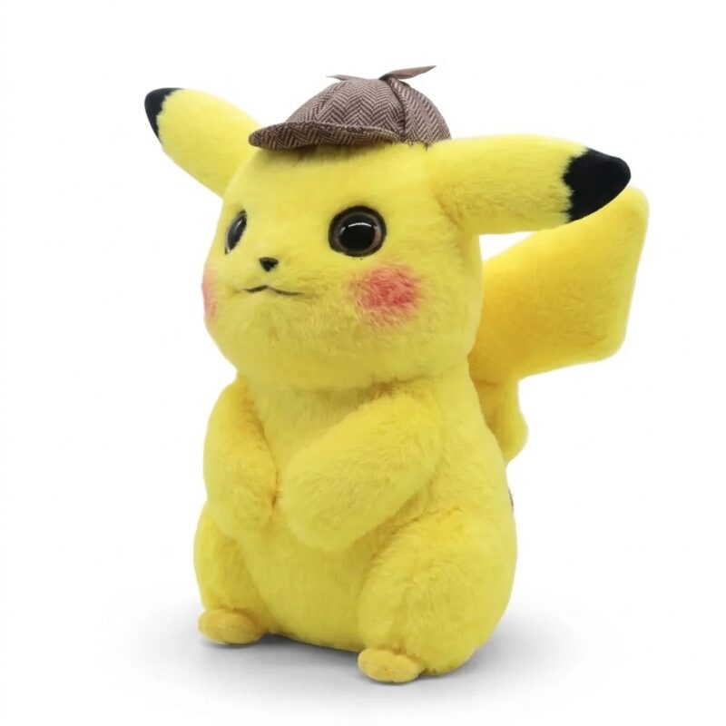 Peluche Detective Pikachu vista de tres cuartos