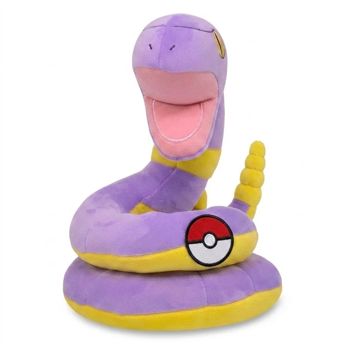 Ekans Peluche con insignia que prueba la autenticidad del producto.