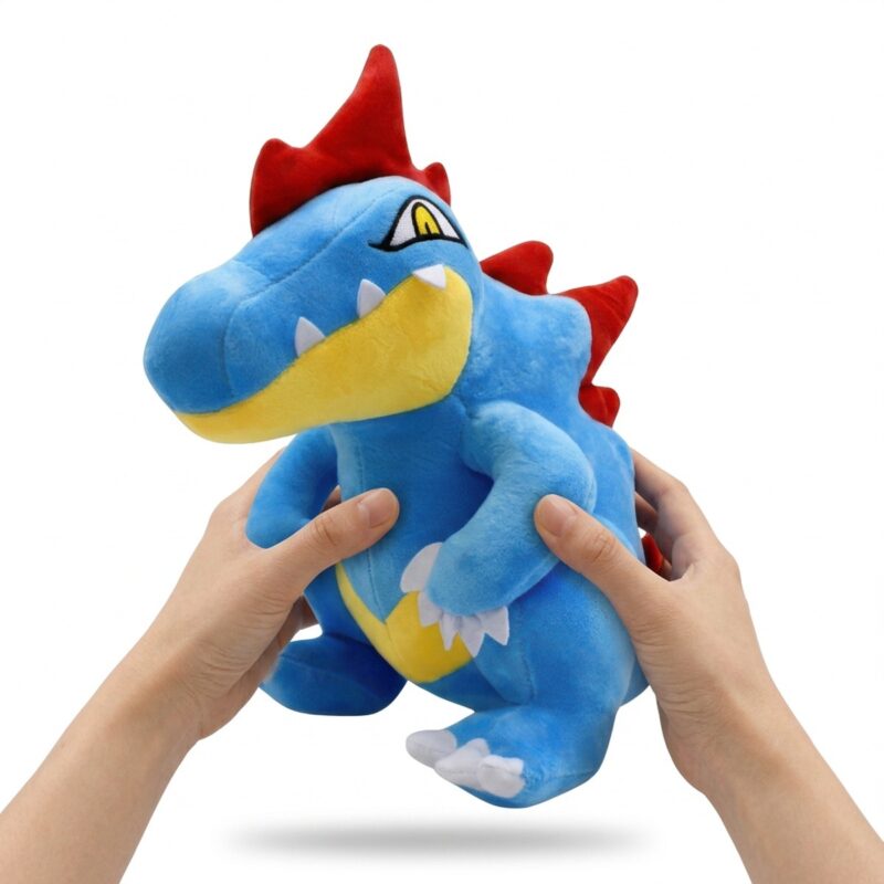 Feraligatr Peluche sostenida en las manos