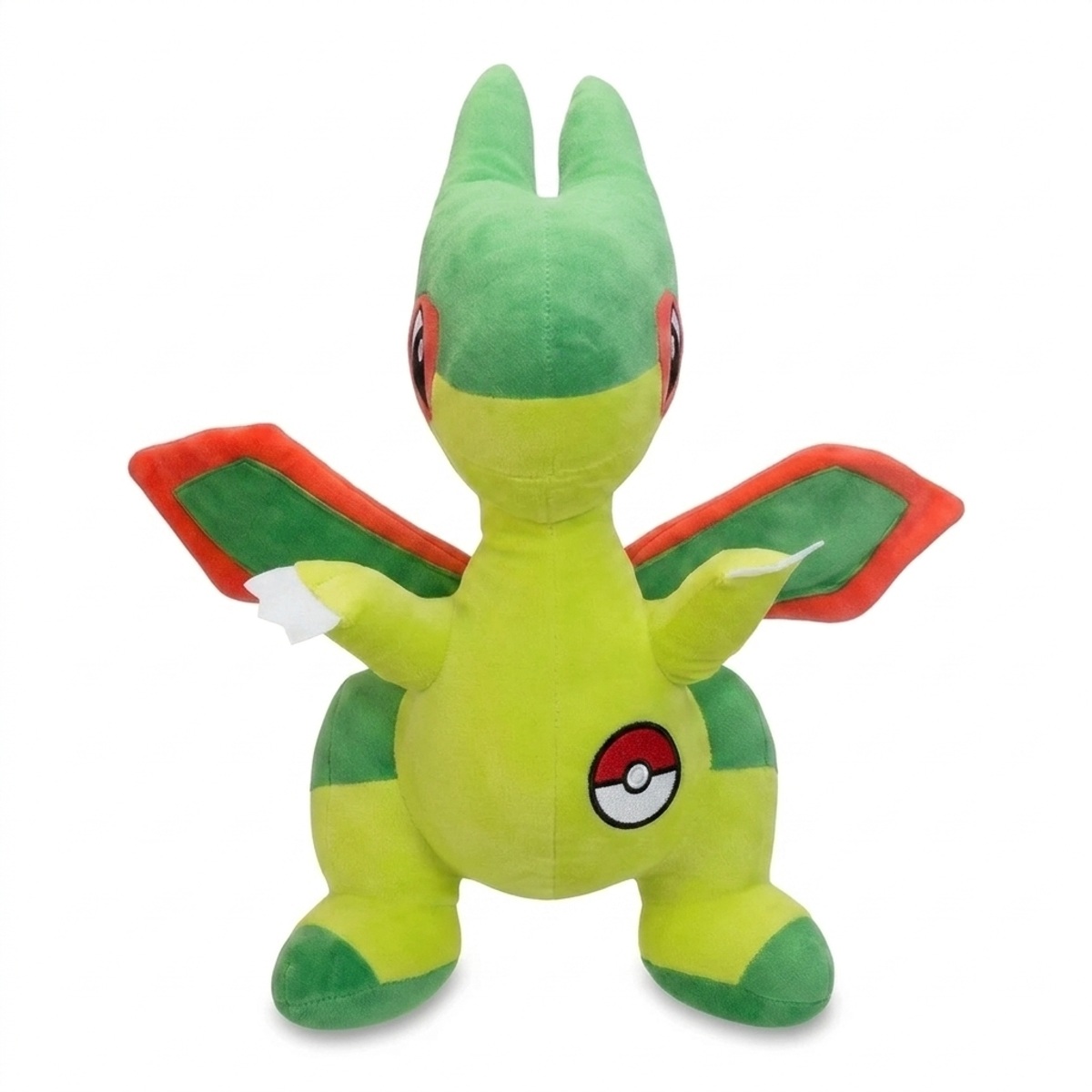 Flygon Peluche con insignia que prueba la autenticidad del producto.