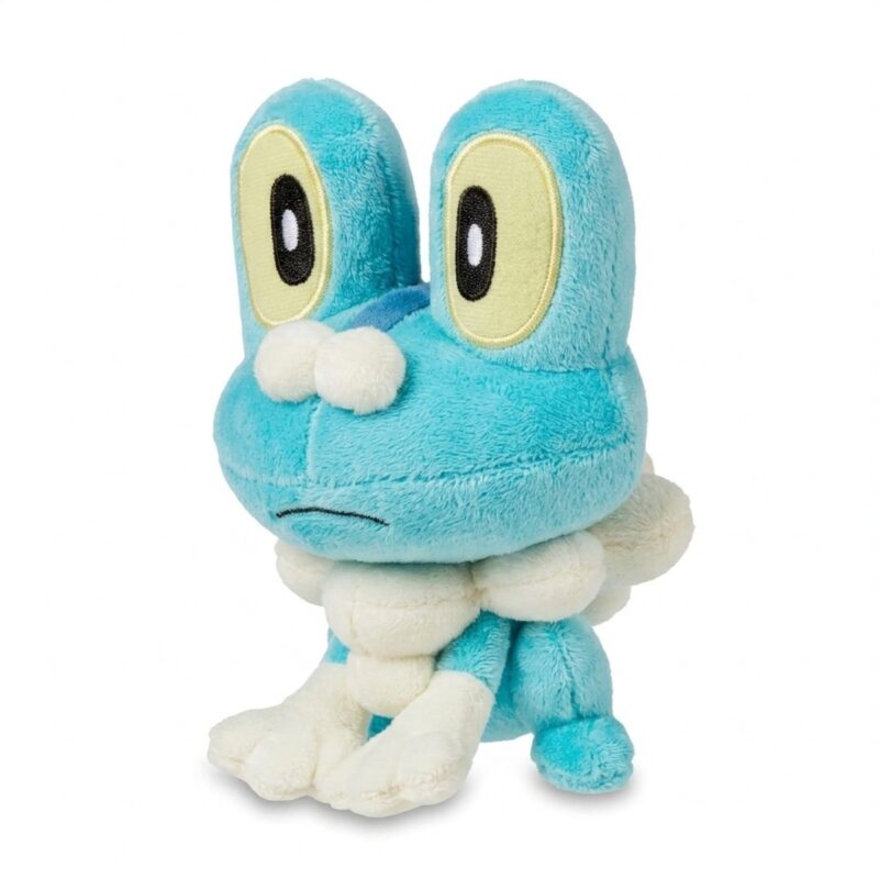 Froakie Peluche vista de tres cuartos