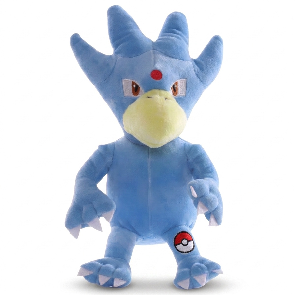 Golduck Peluche con insignia que prueba la autenticidad del producto.