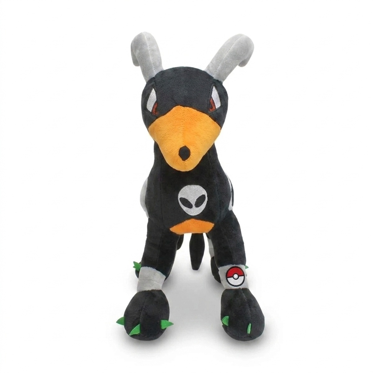 Houndoom Peluche con insignia que prueba la autenticidad del producto.