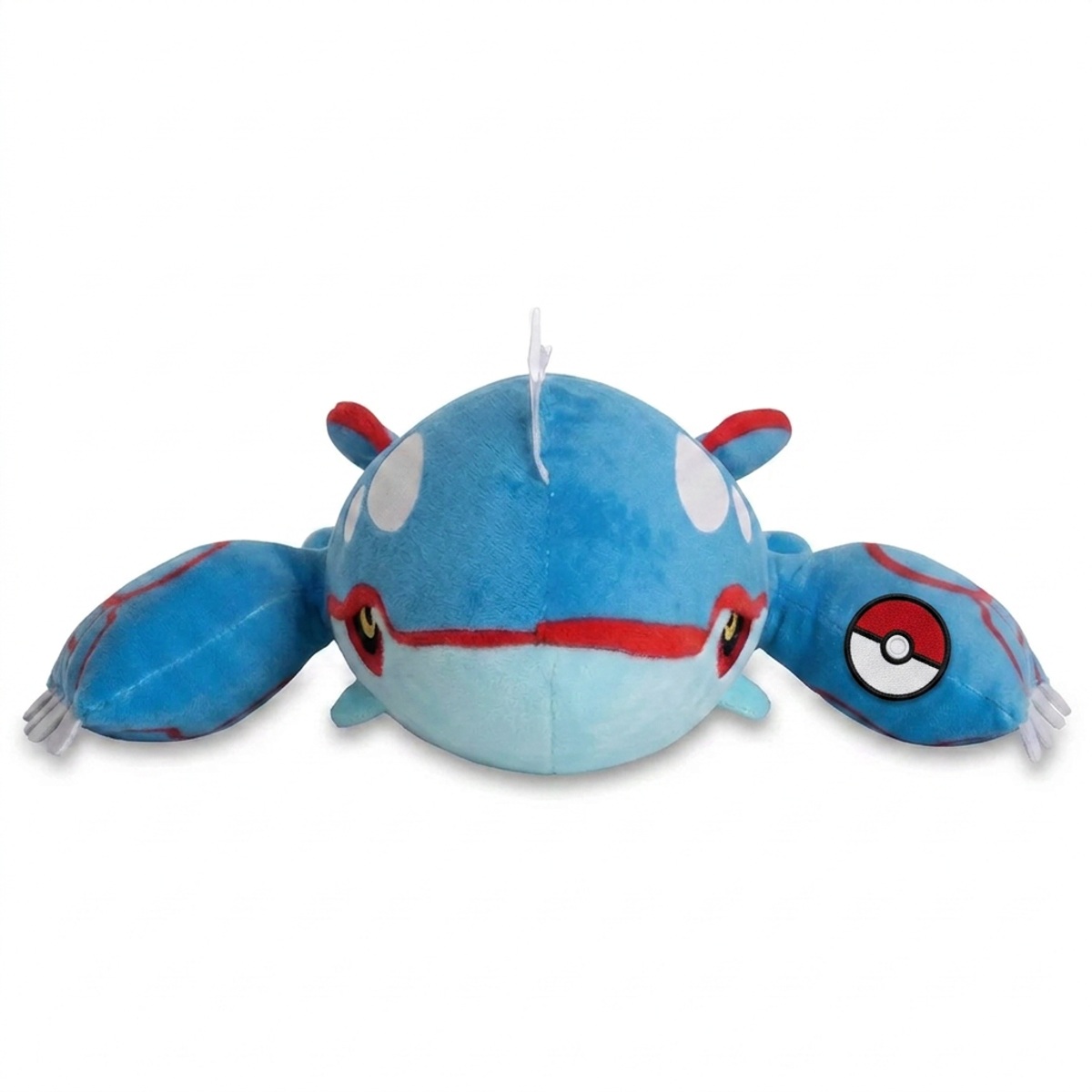 Kyogre Peluche con insignia que prueba la autenticidad del producto.