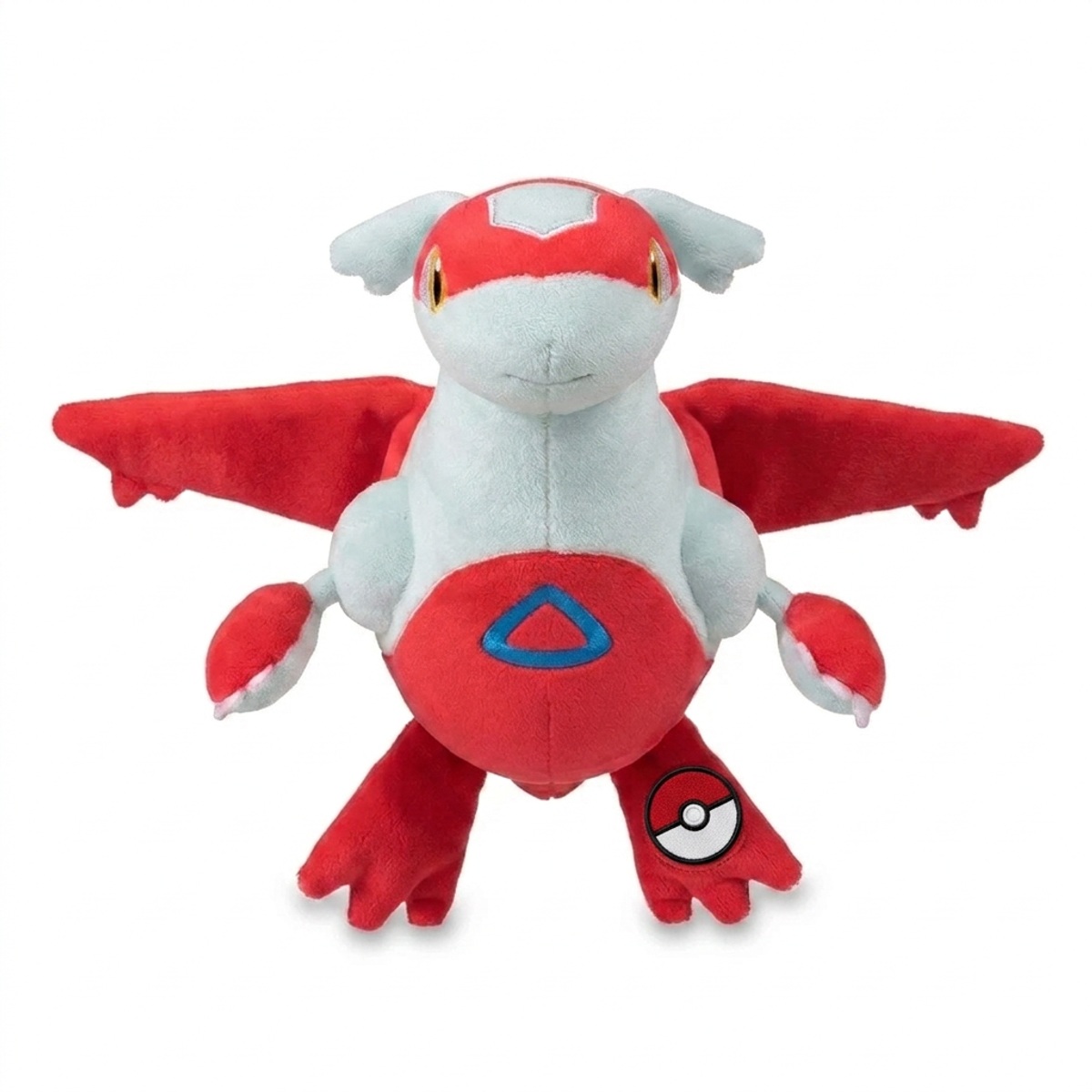 Latias Peluche con insignia que prueba la autenticidad del producto.