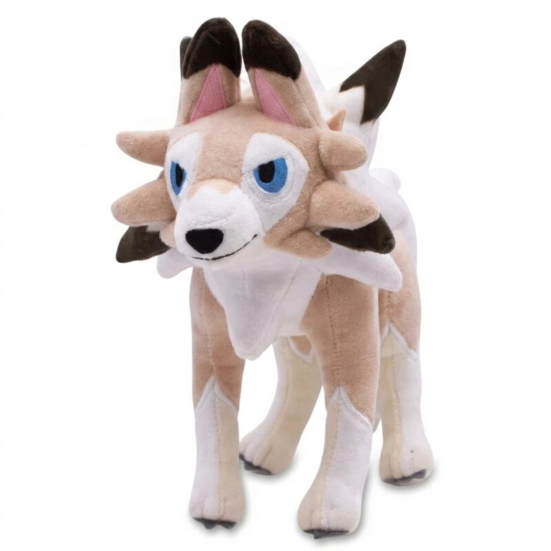 Lycanroc Peluche vista de tres cuartos