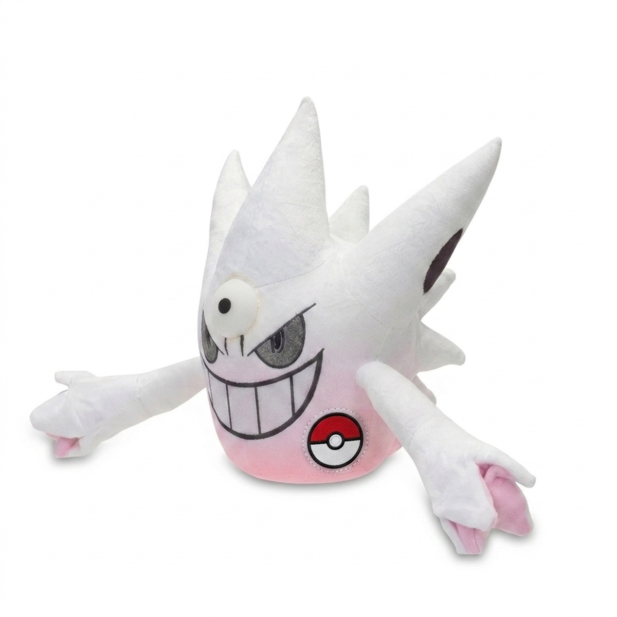Gengar Peluche con insignia que prueba la autenticidad del producto.
