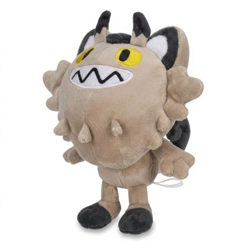 Peluche Meowth de Galar vista de tres cuartos