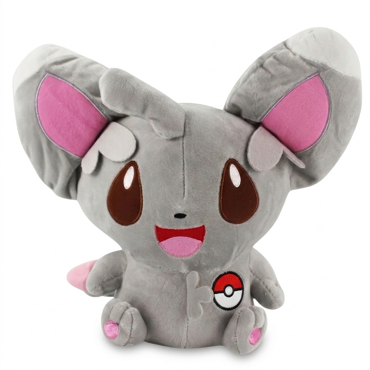 Minccino Peluche con insignia que prueba la autenticidad del producto.
