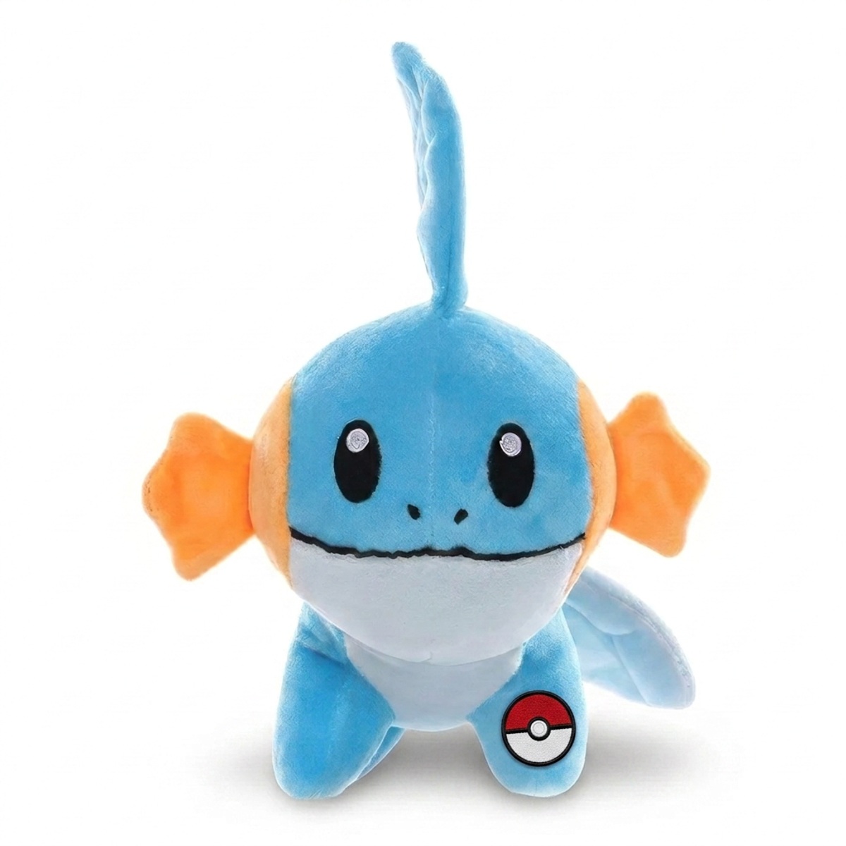 Mudkip Peluche con insignia que prueba la autenticidad del producto.