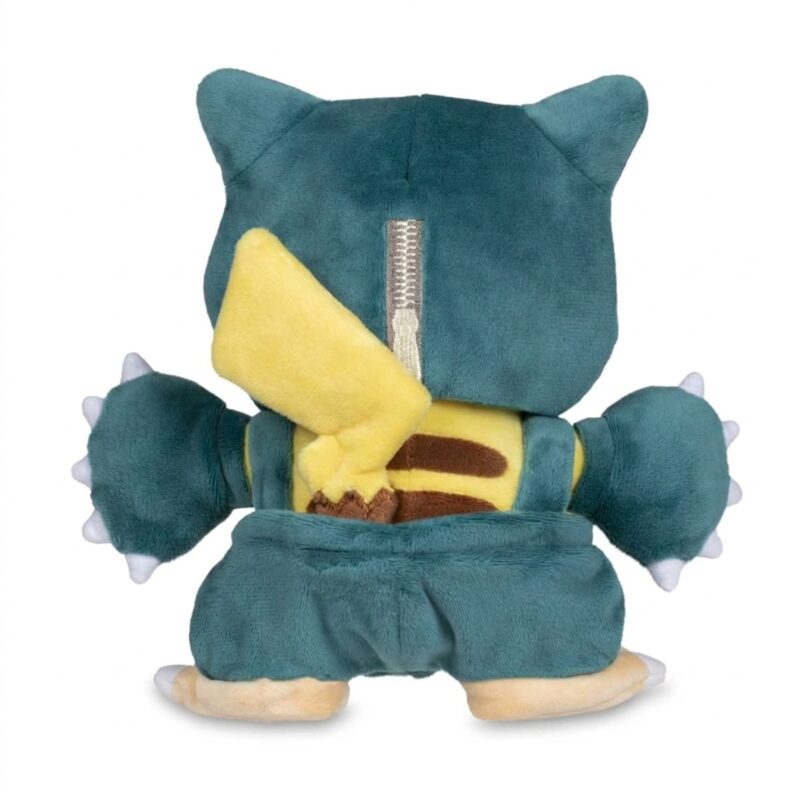 Peluche Pikachu Snorlax vista de dorso