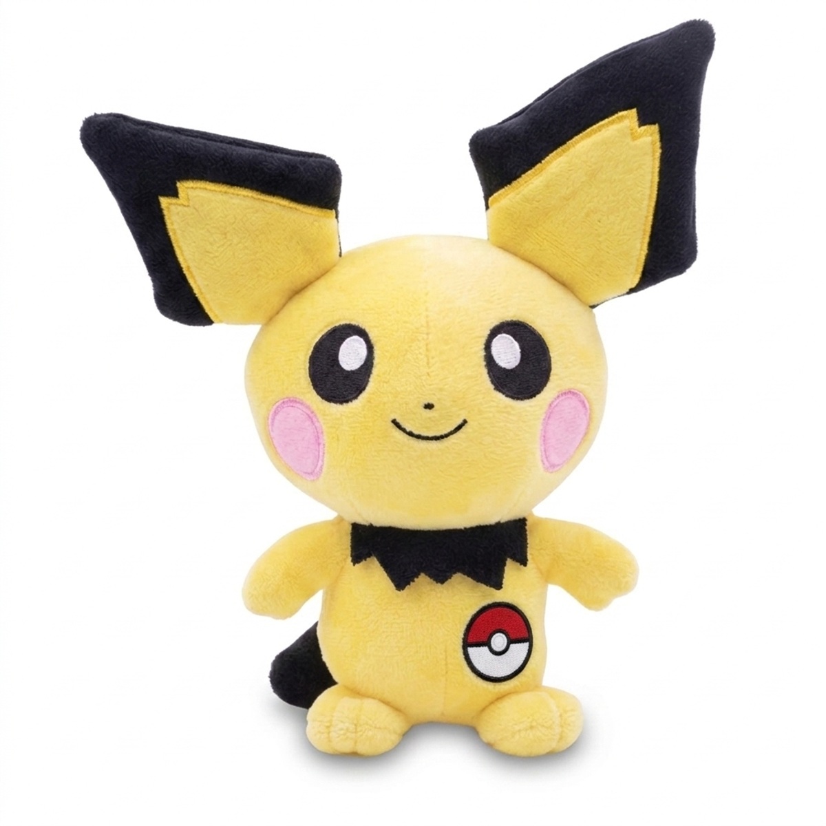 Pichu Peluche con insignia que prueba la autenticidad del producto.