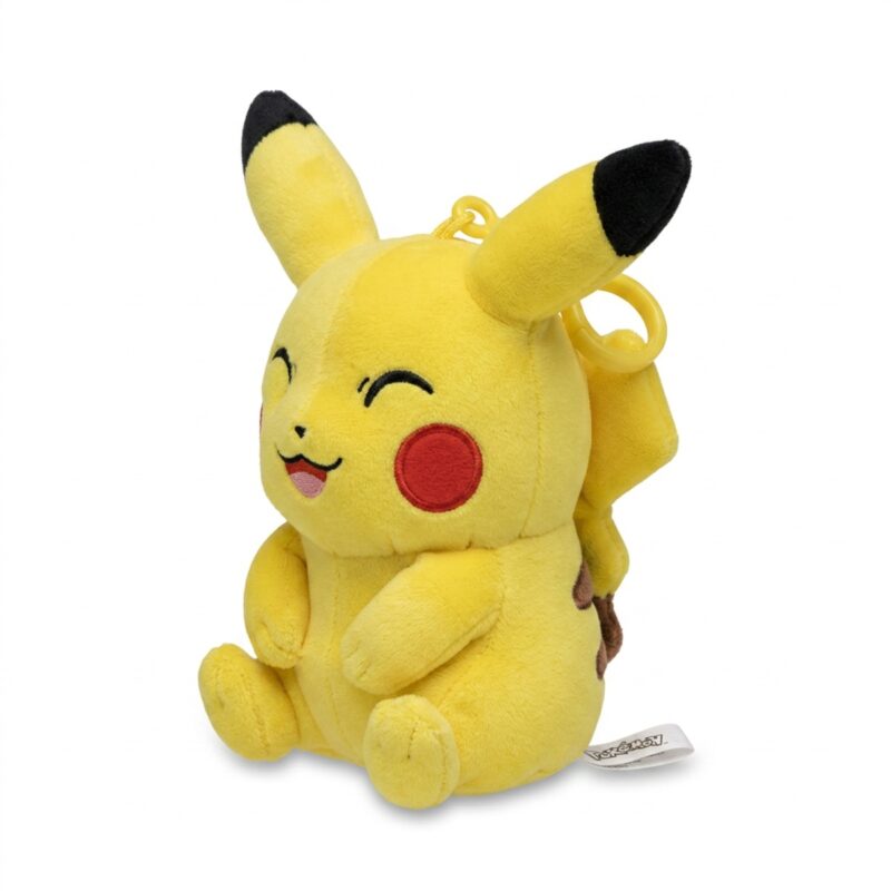 Peluche Pikachu Feliz vista de 3/4