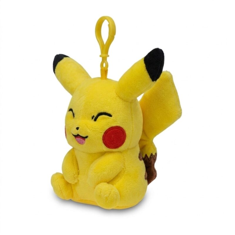 Pikachu Llavero Peluche vista de tres cuartos
