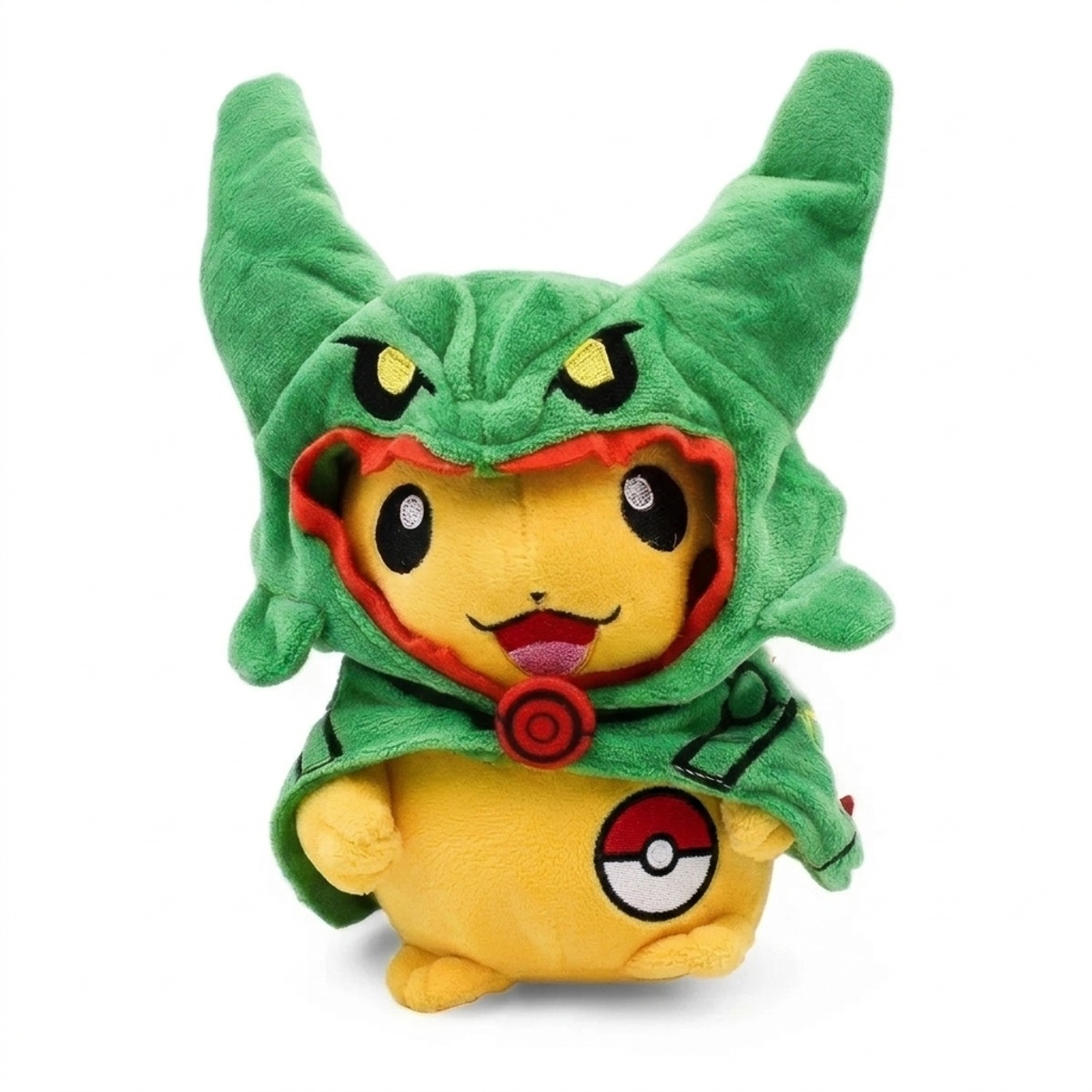 Pikachu Peluche con insignia que prueba la autenticidad del producto.