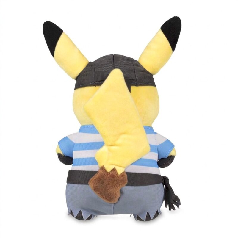 Peluche Pikachu Team Aqua vista de espalda