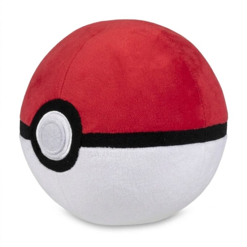 Peluche Poké Ball vista de tres cuartos