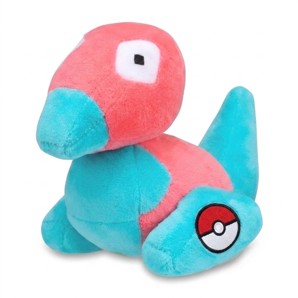 Porygon Peluche con insignia que prueba la autenticidad del producto.