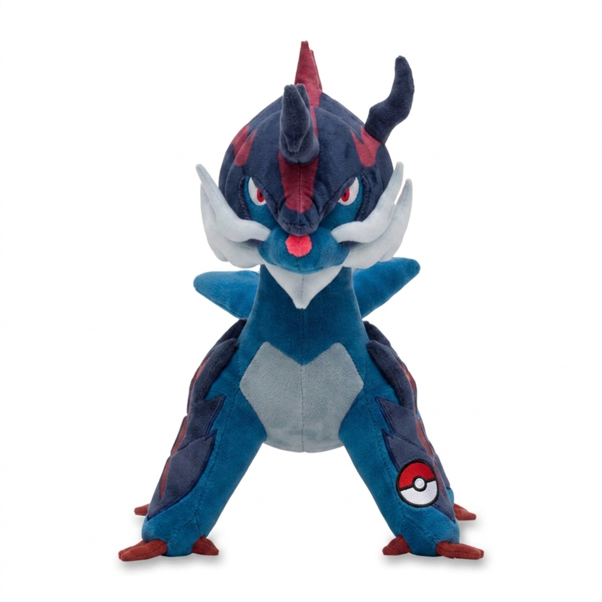Samurott Peluche con insignia que prueba la autenticidad del producto.